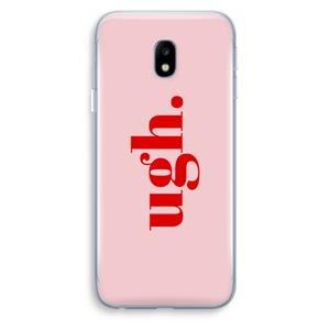 CaseCompany Ugh: Samsung Galaxy J3 (2017) Transparant Hoesje
