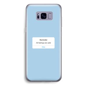 CaseCompany Reminder: Samsung Galaxy S8 Plus Transparant Hoesje