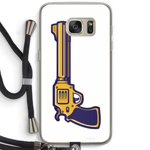 CaseCompany Pew Pew Pew: Samsung Galaxy S7 Transparant Hoesje met koord
