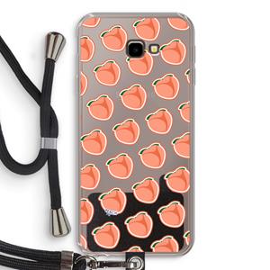 CaseCompany Just peachy: Samsung Galaxy J4 Plus Transparant Hoesje met koord