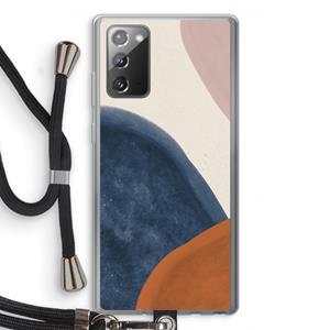 CaseCompany Geo #1: Samsung Galaxy Note 20 / Note 20 5G Transparant Hoesje met koord