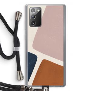 CaseCompany Geo #2: Samsung Galaxy Note 20 / Note 20 5G Transparant Hoesje met koord
