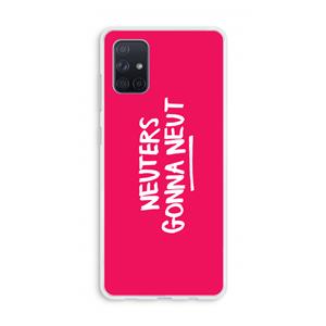 CaseCompany Neuters (roze): Galaxy A71 Transparant Hoesje