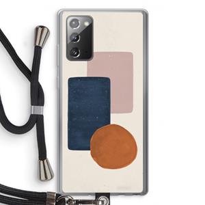 CaseCompany Geo #3: Samsung Galaxy Note 20 / Note 20 5G Transparant Hoesje met koord