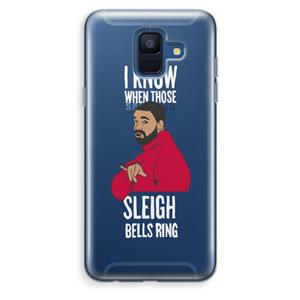 CaseCompany Sleigh Bells Ring: Samsung Galaxy A6 (2018) Transparant Hoesje