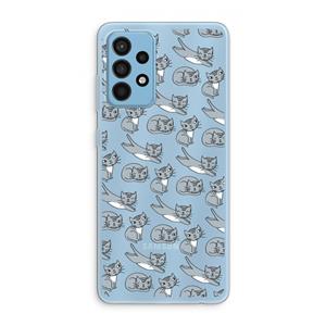 CaseCompany Poezen: Samsung Galaxy A52 Transparant Hoesje