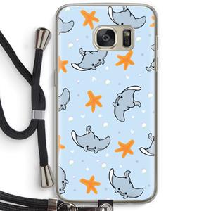 CaseCompany Manta: Samsung Galaxy S7 Transparant Hoesje met koord