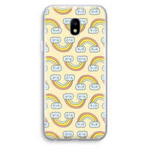 CaseCompany Regenboog: Samsung Galaxy J3 (2017) Transparant Hoesje