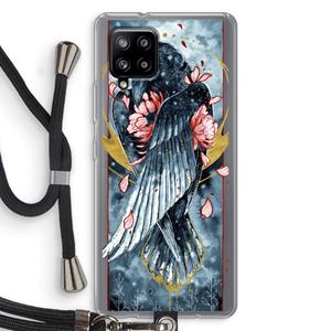 CaseCompany Golden Raven: Samsung Galaxy A42 5G Transparant Hoesje met koord