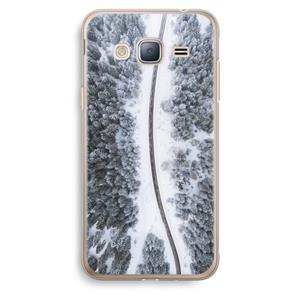 CaseCompany Snøfall: Samsung Galaxy J3 (2016) Transparant Hoesje