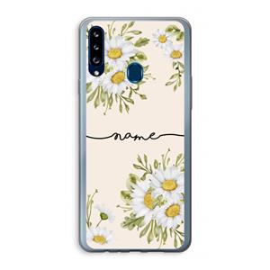 CaseCompany Daisies: Samsung Galaxy A20s Transparant Hoesje
