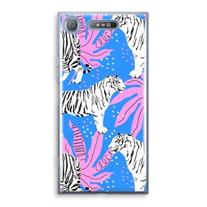 CaseCompany Tijger: Sony Xperia XZ1 Transparant Hoesje