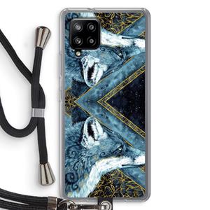 CaseCompany Golden Fox: Samsung Galaxy A42 5G Transparant Hoesje met koord