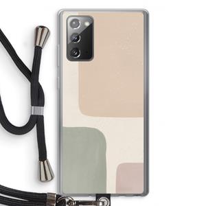 CaseCompany Geo #7: Samsung Galaxy Note 20 / Note 20 5G Transparant Hoesje met koord
