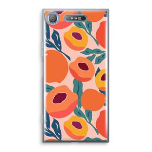 CaseCompany Perzik: Sony Xperia XZ1 Transparant Hoesje