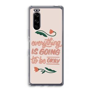 CaseCompany Optimistic flower girl: Sony Xperia 5 Transparant Hoesje