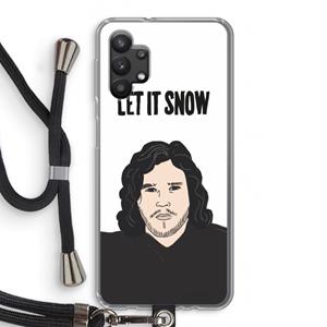 CaseCompany Let It Snow: Samsung Galaxy A32 5G Transparant Hoesje met koord