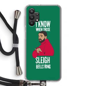 CaseCompany Sleigh Bells Ring: Samsung Galaxy A32 5G Transparant Hoesje met koord