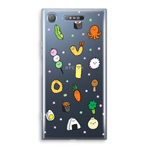 CaseCompany Happy bento friends: Sony Xperia XZ1 Transparant Hoesje