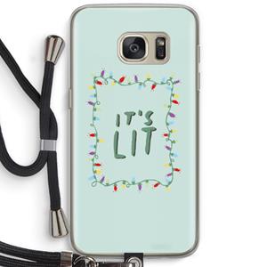 CaseCompany It's Lit: Samsung Galaxy S7 Transparant Hoesje met koord