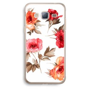 CaseCompany Roosjes: Samsung Galaxy J3 (2016) Transparant Hoesje