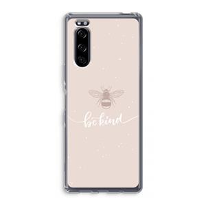 CaseCompany Be(e) kind: Sony Xperia 5 Transparant Hoesje