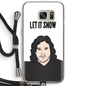 CaseCompany Let It Snow: Samsung Galaxy S7 Transparant Hoesje met koord