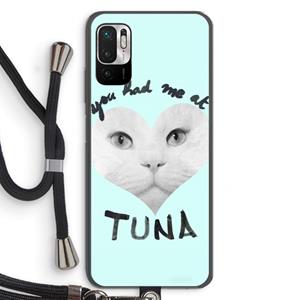 CaseCompany You had me at tuna: Xiaomi Redmi Note 10 5G Transparant Hoesje met koord