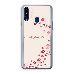 CaseCompany Kusjes: Samsung Galaxy A20s Transparant Hoesje