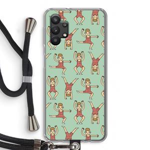 CaseCompany Gymboys: Samsung Galaxy A32 5G Transparant Hoesje met koord