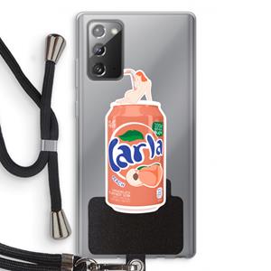 CaseCompany S(peach)less: Samsung Galaxy Note 20 / Note 20 5G Transparant Hoesje met koord