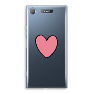 CaseCompany Hartje: Sony Xperia XZ1 Transparant Hoesje