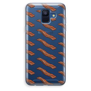 CaseCompany Bacon to my eggs #2: Samsung Galaxy A6 (2018) Transparant Hoesje