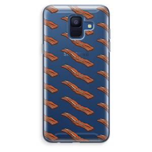 CaseCompany Bacon to my eggs #2: Samsung Galaxy A6 (2018) Transparant Hoesje