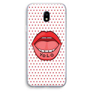 CaseCompany Yolo Denise: Samsung Galaxy J3 (2017) Transparant Hoesje