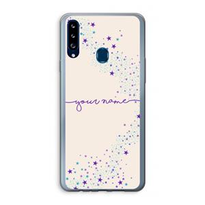 CaseCompany Sterren: Samsung Galaxy A20s Transparant Hoesje