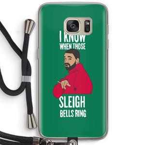 CaseCompany Sleigh Bells Ring: Samsung Galaxy S7 Transparant Hoesje met koord