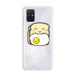 CaseCompany Sleep All Day: Galaxy A71 Transparant Hoesje
