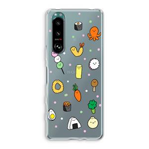 CaseCompany Happy bento friends: Sony Xperia 5 III Transparant Hoesje