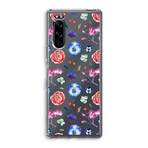 CaseCompany Bloemetjes: Sony Xperia 5 Transparant Hoesje