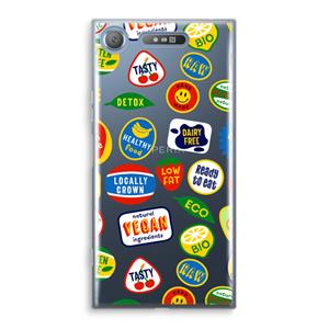 CaseCompany Fruitsticker: Sony Xperia XZ1 Transparant Hoesje