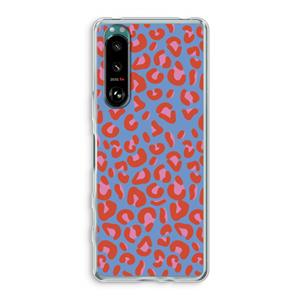 CaseCompany Leopard blue: Sony Xperia 5 III Transparant Hoesje