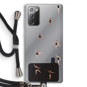 CaseCompany Dancing #1: Samsung Galaxy Note 20 / Note 20 5G Transparant Hoesje met koord