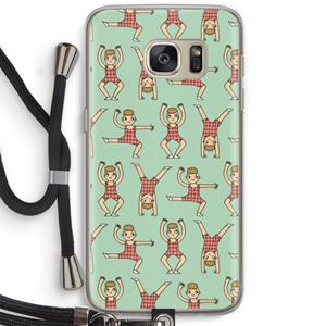 CaseCompany Gymboys: Samsung Galaxy S7 Transparant Hoesje met koord