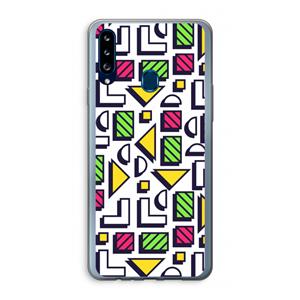 CaseCompany 8-bit N°4: Samsung Galaxy A20s Transparant Hoesje