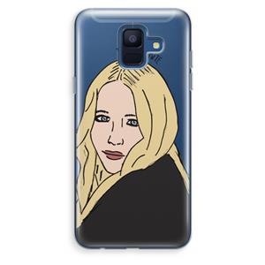 CaseCompany Mary Kate: Samsung Galaxy A6 (2018) Transparant Hoesje
