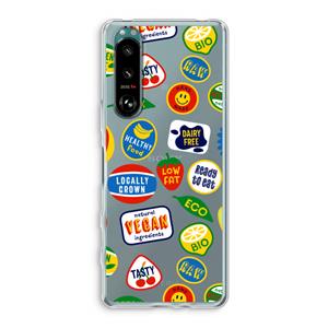 CaseCompany Fruitsticker: Sony Xperia 5 III Transparant Hoesje