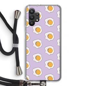 CaseCompany Bacon to my eggs #1: Samsung Galaxy A32 5G Transparant Hoesje met koord
