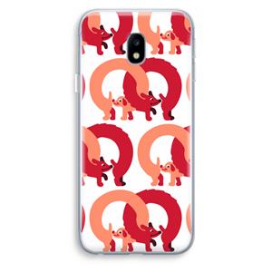CaseCompany Dogs: Samsung Galaxy J3 (2017) Transparant Hoesje