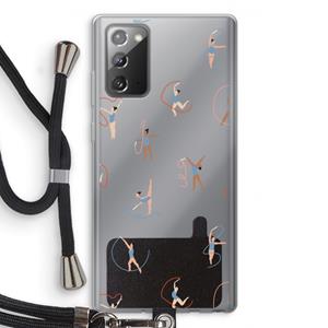 CaseCompany Dancing #3: Samsung Galaxy Note 20 / Note 20 5G Transparant Hoesje met koord